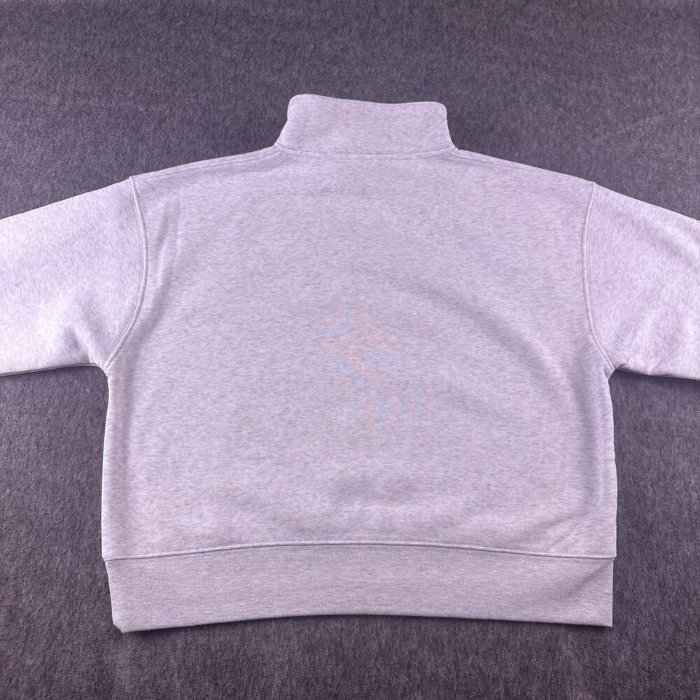 BGSU Ohio Women’s Large Cropped 1/4 Zip Gray Pullover Hoodie NWOT Embroidered - Picture 9 of 9